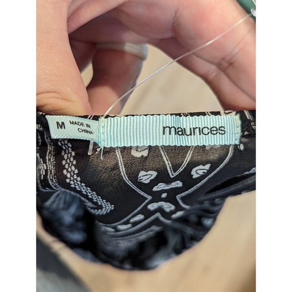 NWT Maurices Sheer Chiffon Halter Top Paisley and Floral Handkerchief He… - Picture 5 of 6